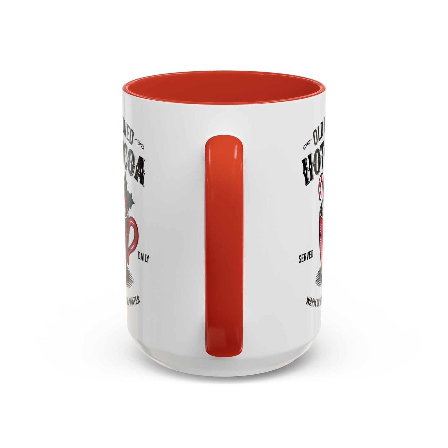 Holiday Hot Chocolate Cup with Handle 15oz