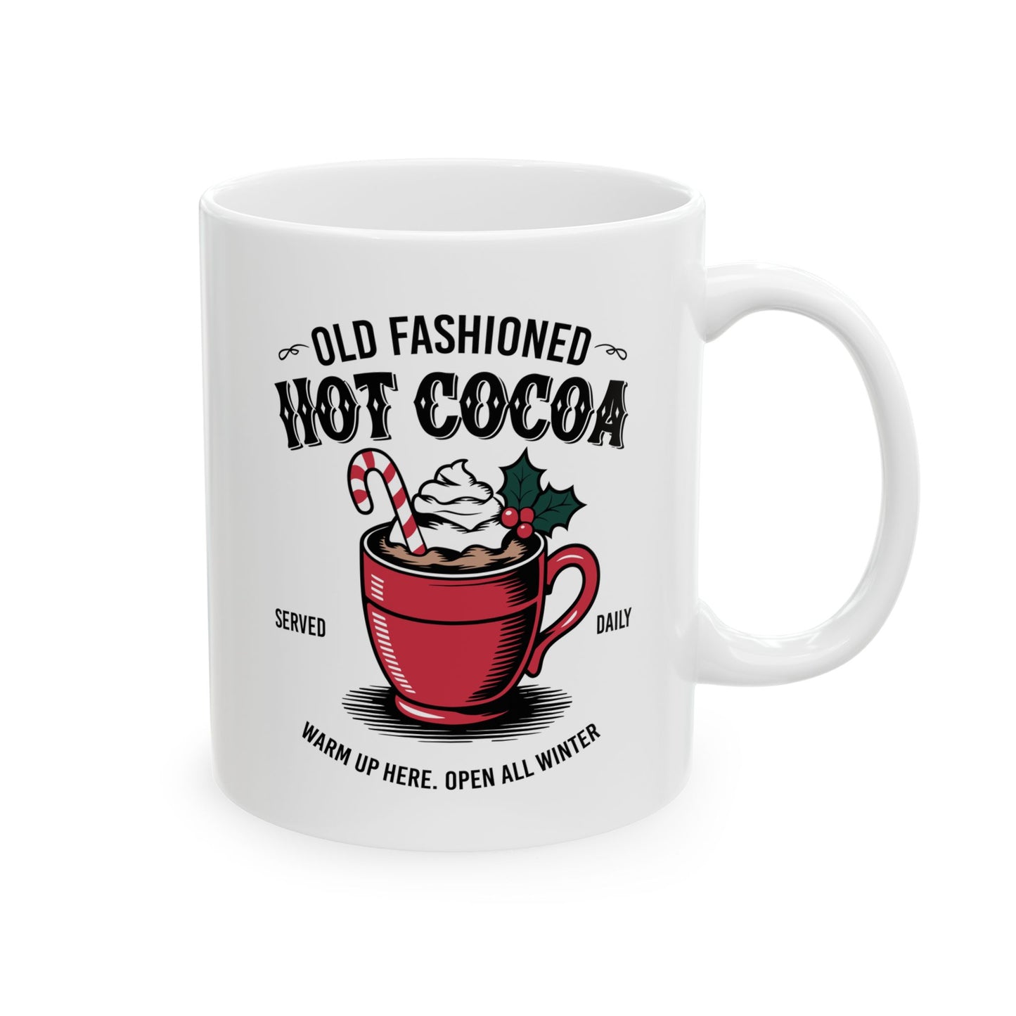Cozy Hot Chocolate Ceramic Mug 11oz