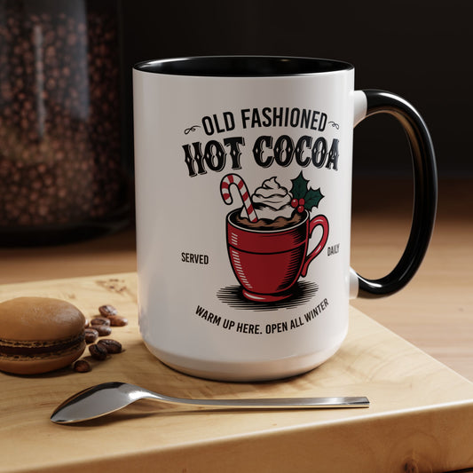 Holiday Hot Chocolate Cup with Handle 15oz
