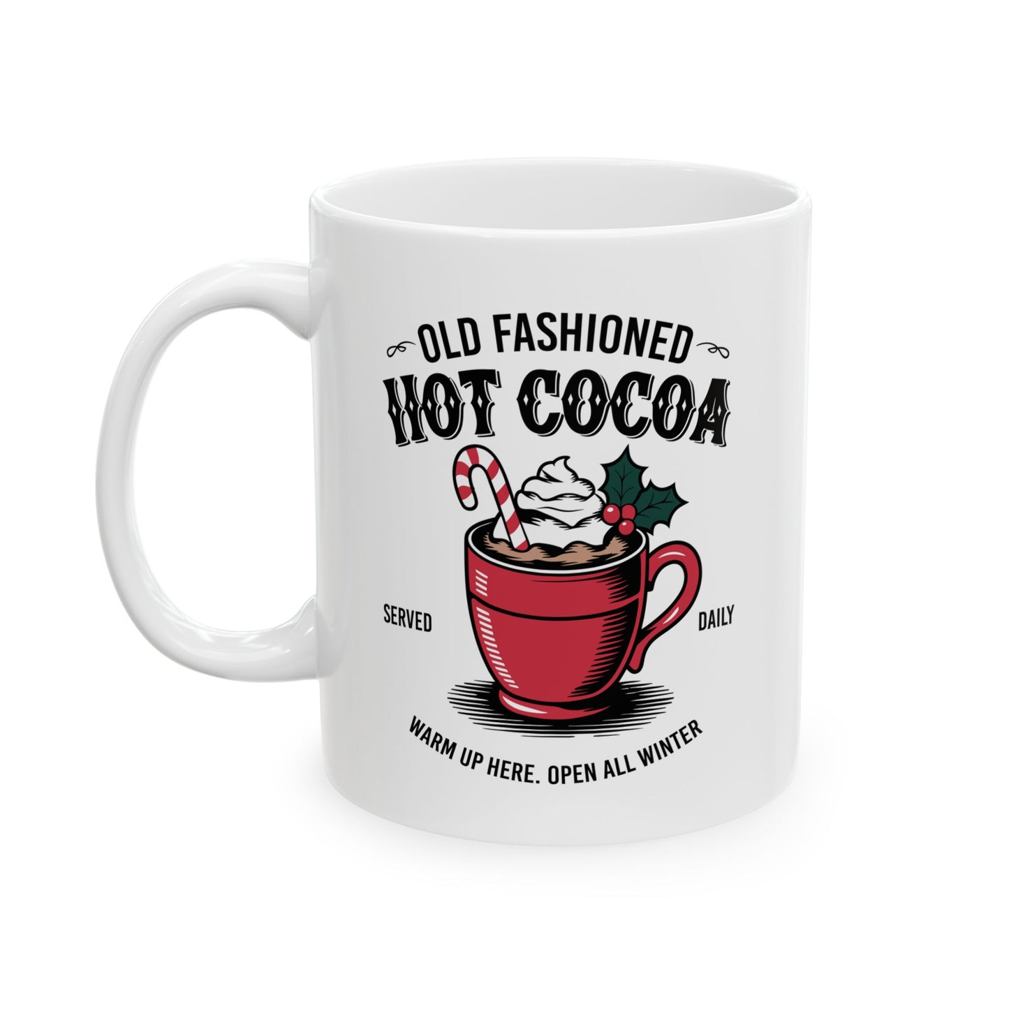 Cozy Hot Chocolate Ceramic Mug 11oz