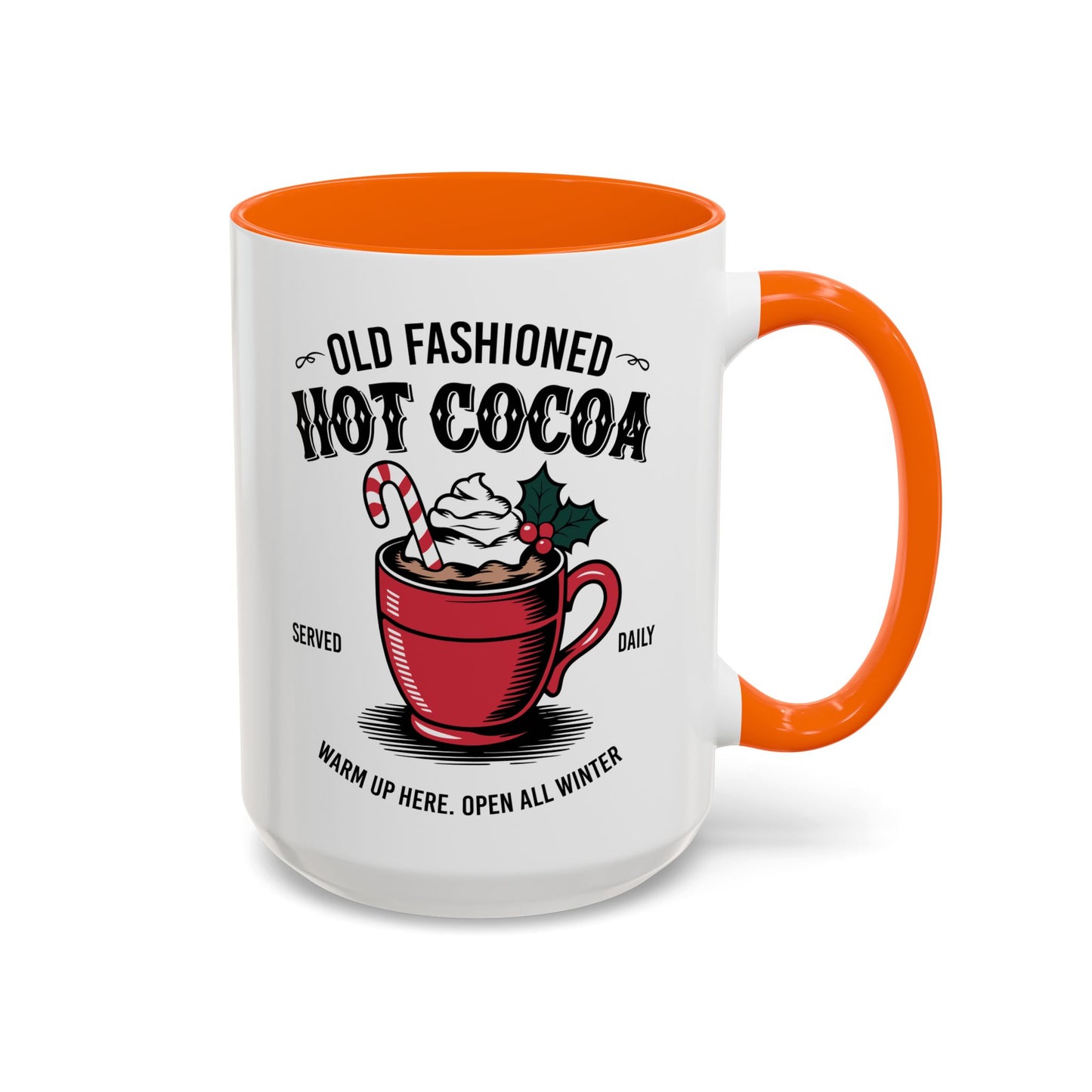 Holiday Hot Chocolate Cup with Handle 15oz