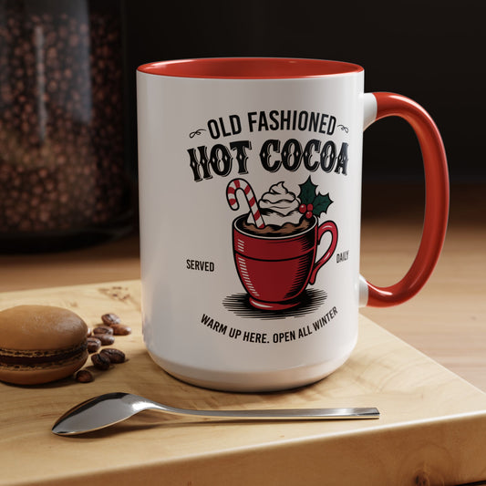 Holiday Hot Chocolate Cup with Handle 15oz