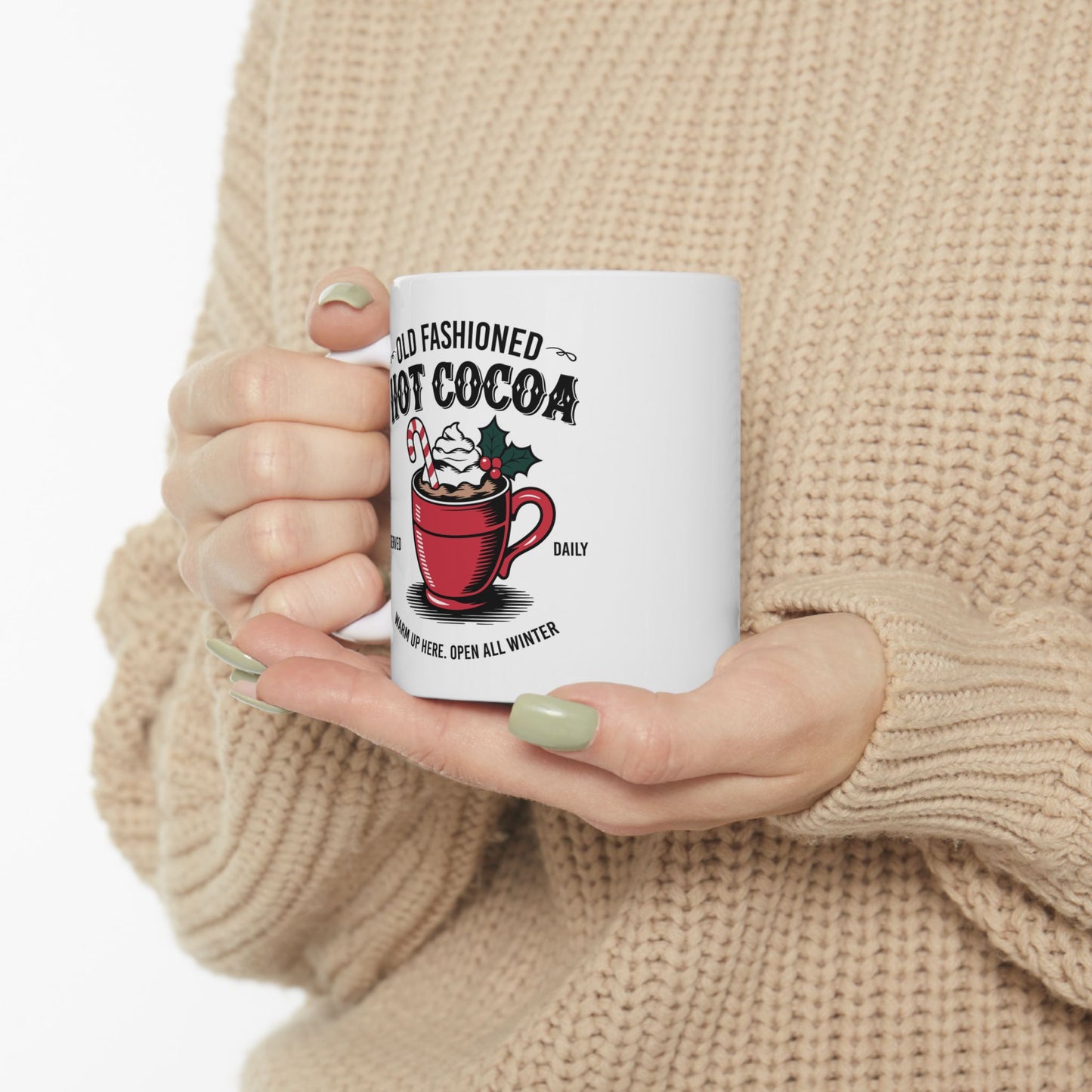 Cozy Hot Chocolate Ceramic Mug 11oz